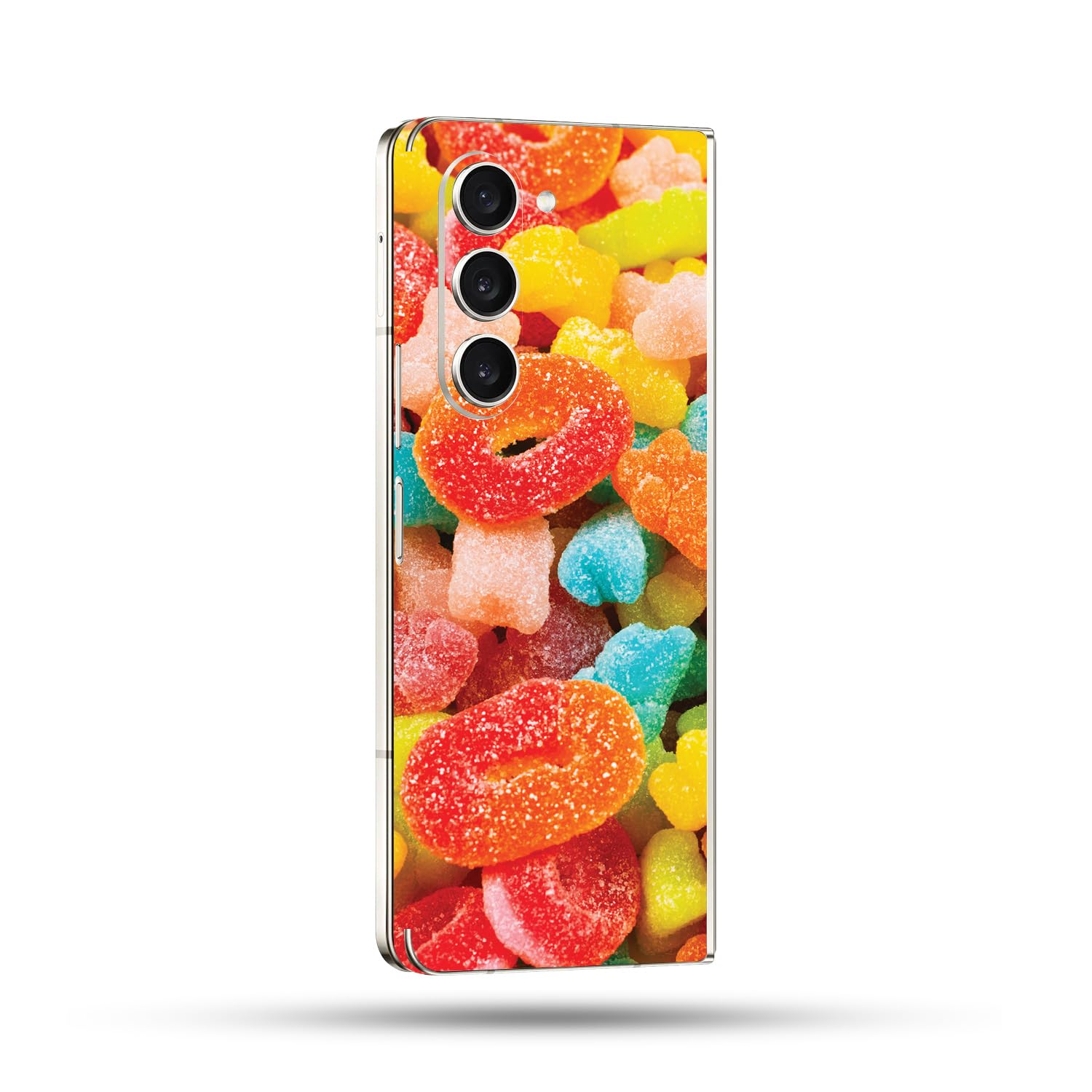 MightySkins Skin Compatible with Samsung Galaxy Z Fold 5 Full Wrap - Gummy Candy | Protective, Durable, and Unique Vinyl Decal wrap Cover | Easy to Apply, Remove, and Change Styles | Made in The USA