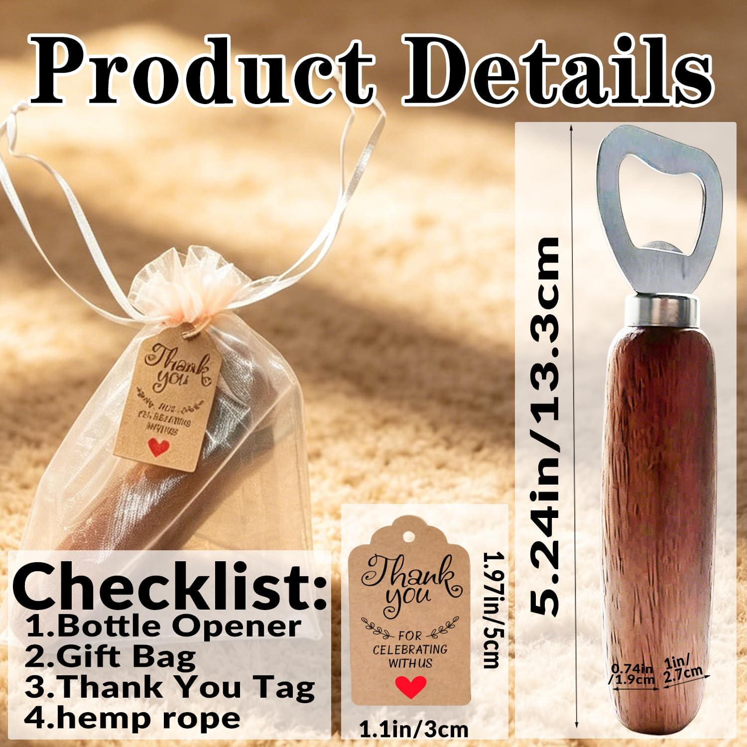 20-100 Pcs Bulk Custom Walnut Wooden Bottle Opener, Personalized Bulk Beer Wooden Bottle Opener with Patry/Birthday, Custom Wedding Favors, Gift for Beer Lover Wedding Guest Kitchens Bars Parties