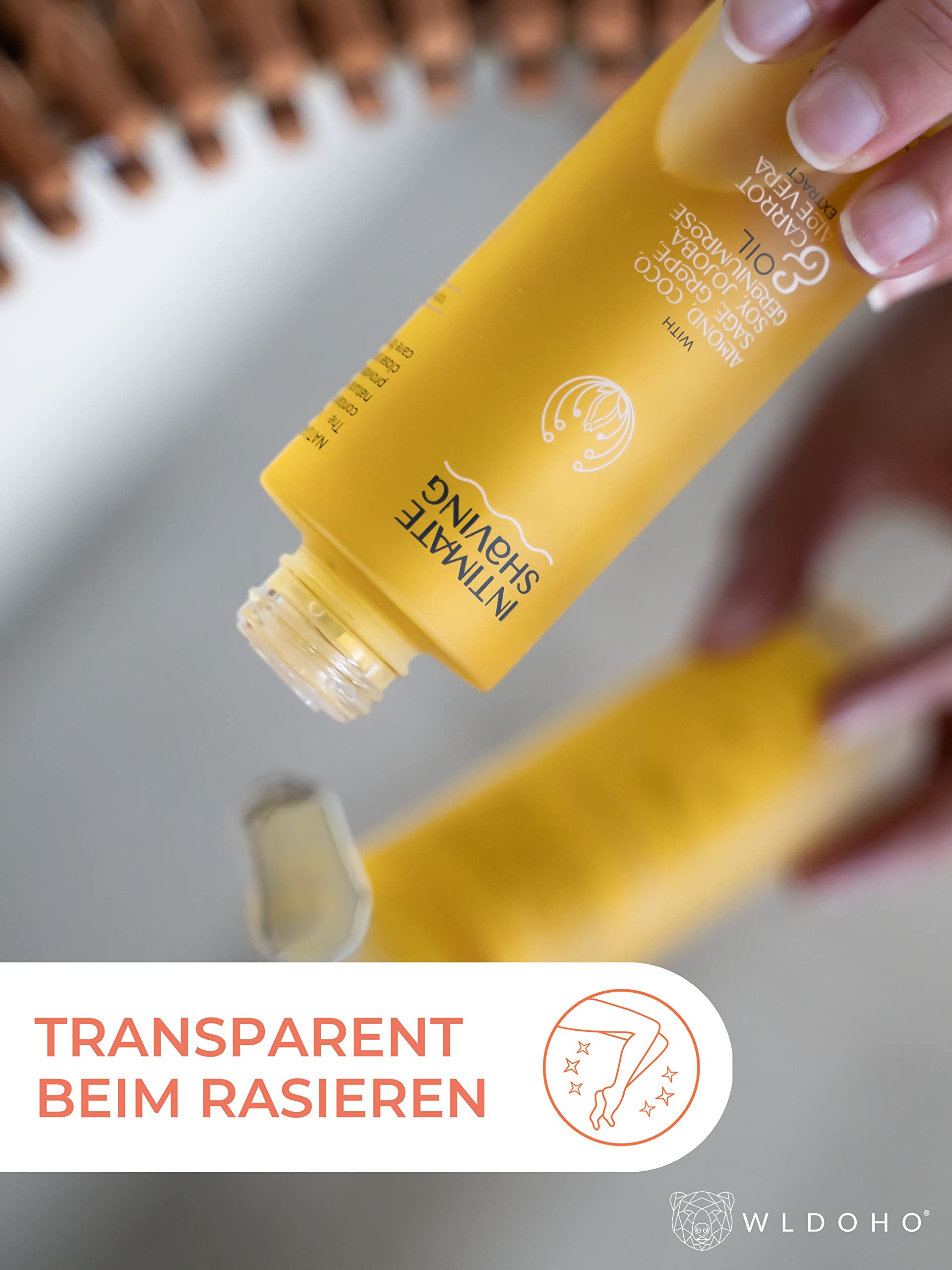 WLDOHO® Intim Rasieröl für Damen - Sanfte Pflege für den Intimbereich Shaving Oil - Hilft gegen Juckreiz & Rasierpickel - After Shave Damen Intimbereich - Made In Germany - Doppelpack