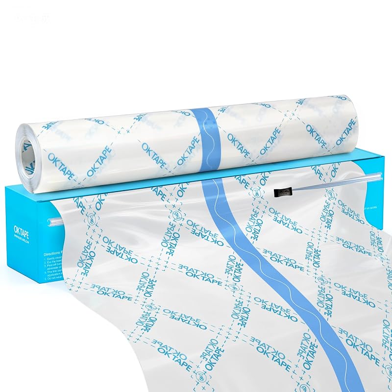 OK TAPE Película para cuidados pós-tatuagem com cortador deslizante, 25,91 cm x 1,83 m