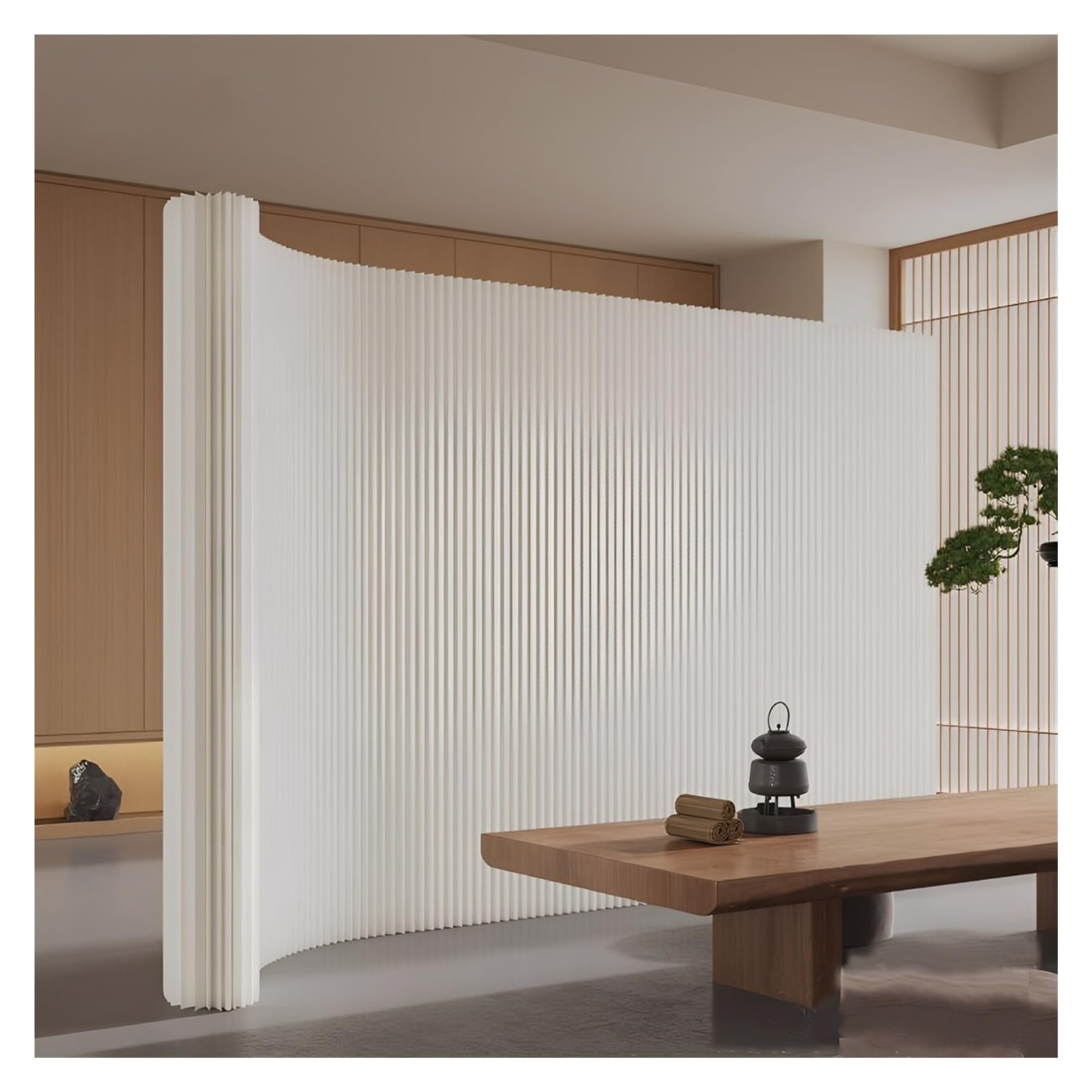 Divisorio per Ambienti Pieghevole in Carta Pareti Divisorie Pareti Divisorie Autoportanti per Casa, Ufficio, Negozio di Abbigliamento(L3xW0.28xH1.6M)