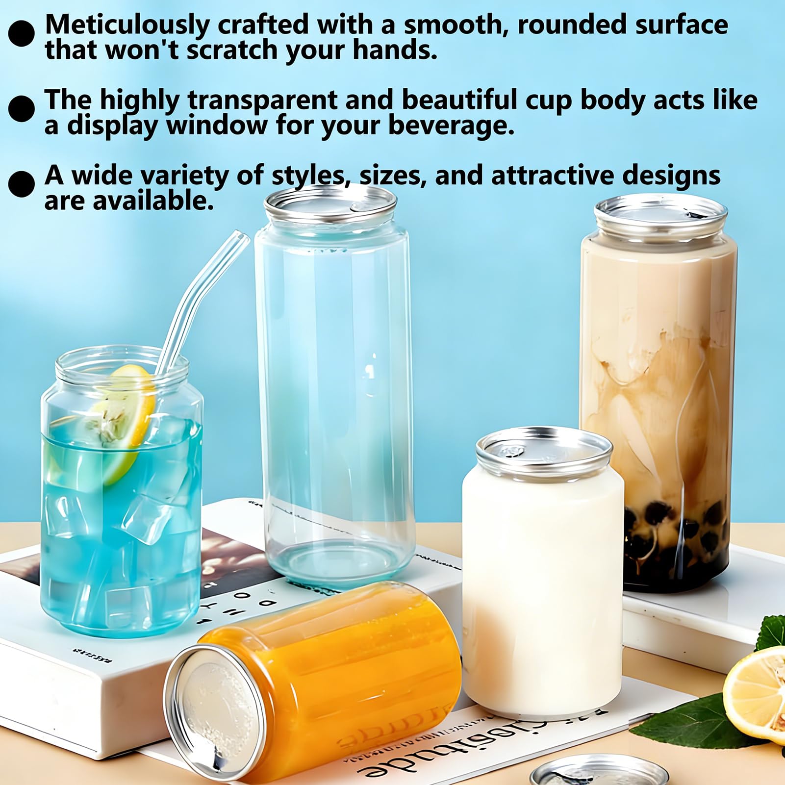 Jednorazowe butelki na sok, szczelne plastikowe kubki do zamykania puszek z aluminiowymi pokrywkami, butelki PET na napoje do smoothie i boba, łatwe otwieranie