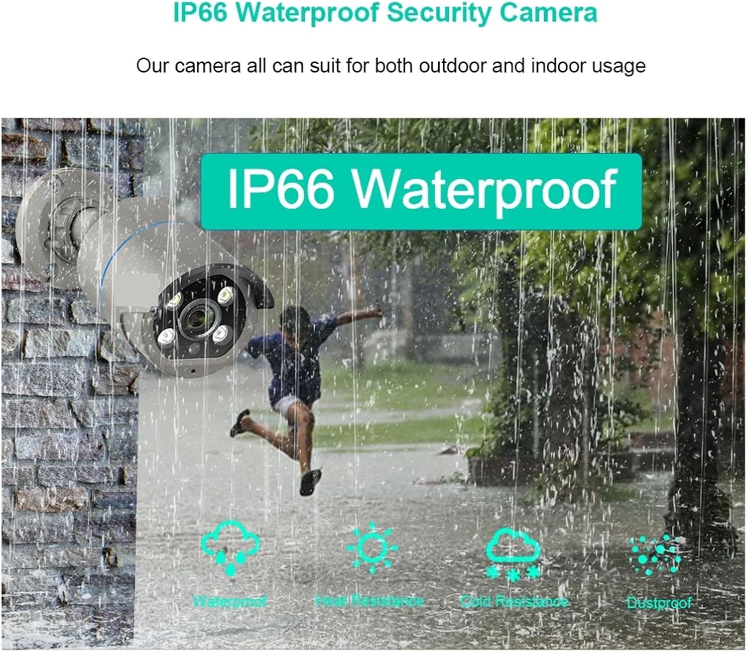 8CH 4MP POE Security Surveillance Camera System Kit AI Face Detection Audio Record IP Camera H.265 CCTV Video NVR Set(None,8CH NVR and 6Cameras)