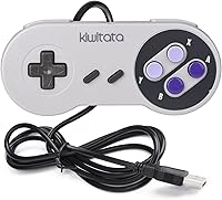 Vista 2 de KIWITATA 2 controladores USB clásicos SNES para juegos de PC, retro SNES con cable USB emulador controlador para Windows XP 7 8 11 Mac Raspberry Pi