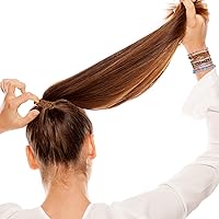 Vista 4 de DragonflyDreams Pulseras para el cabello, 40 pulseras bohemias para mujer, lazos elásticos para el cabello, elegantes pulseras elásticas