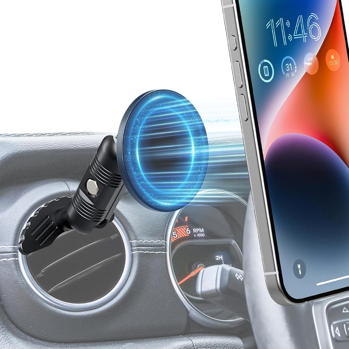 Magnetic Phone Mount for Jeep Wrangler 2018-2023 Gladiator JT 2020-2023
