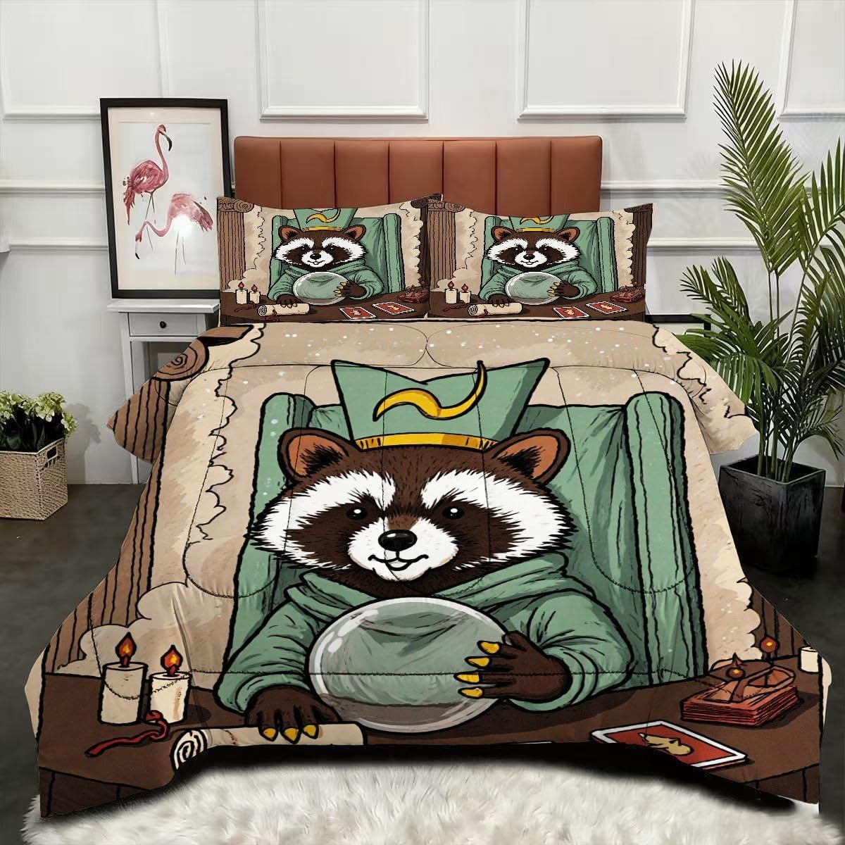 Edredón King Size Estampado 3D | Oso Pardo Animado, Nórdico Máximo Confort para Camas Grandes, Lavable, Reversible, Incluye 2 Fundas de Almohada 50x75 cm_A18990