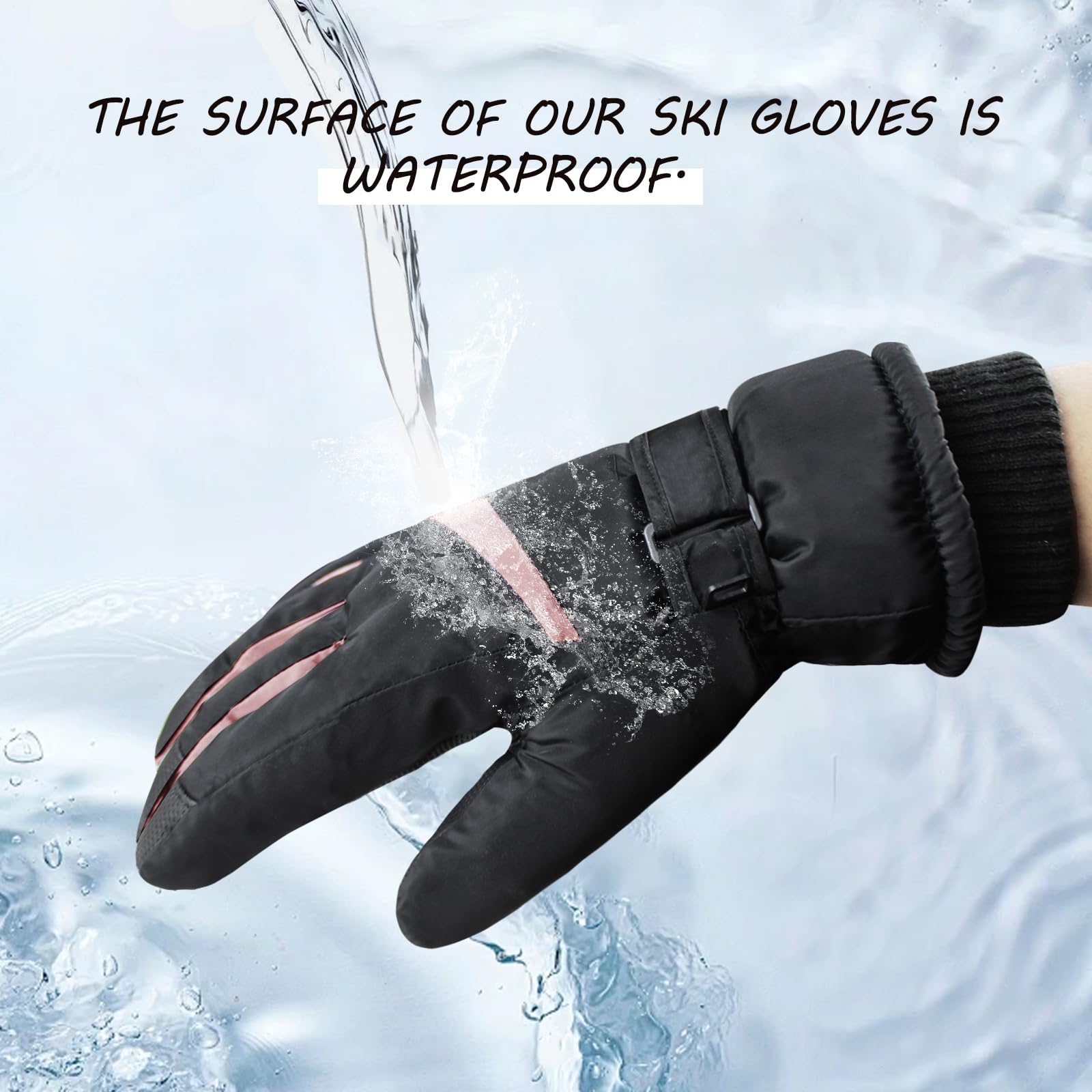 Guantes De Esquí Para Mujer Impermeables Y Térmicos - Con Forro Polar, Pantalla Táctil Y Puños Ajustables, Ideales Para Deportes De Invierno