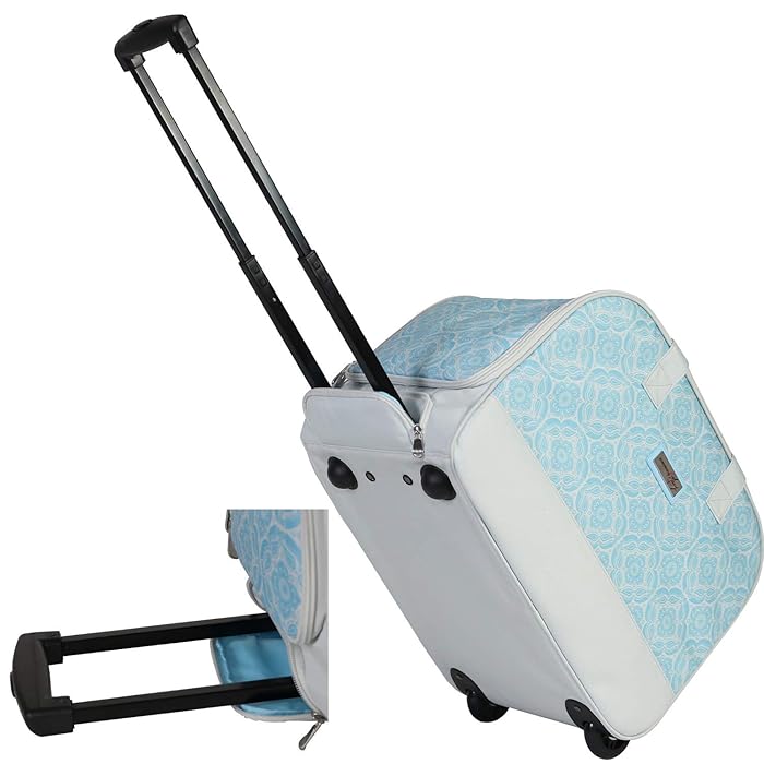 Buy Everything Mary Sewing Machine Rolling Carrying Case, Light Blue