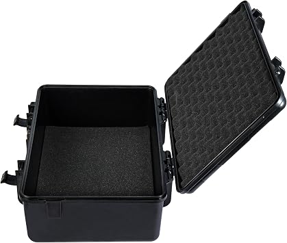 CROWNSHOP 1PC Hard Case with Foam Portable Lockable Storage Box