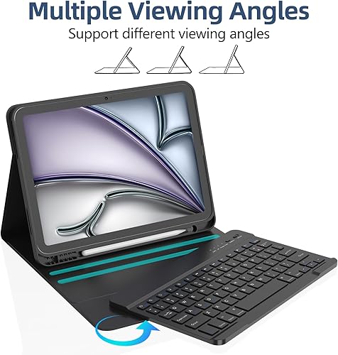 Miniatura 5 de KBCASE Funda para iPad Air de 11 pulgadas (M3M2) 20252024 con teclado, funda de teclado para iPad Air 54 generaciónpara iPad Pro 11 2018, funda de