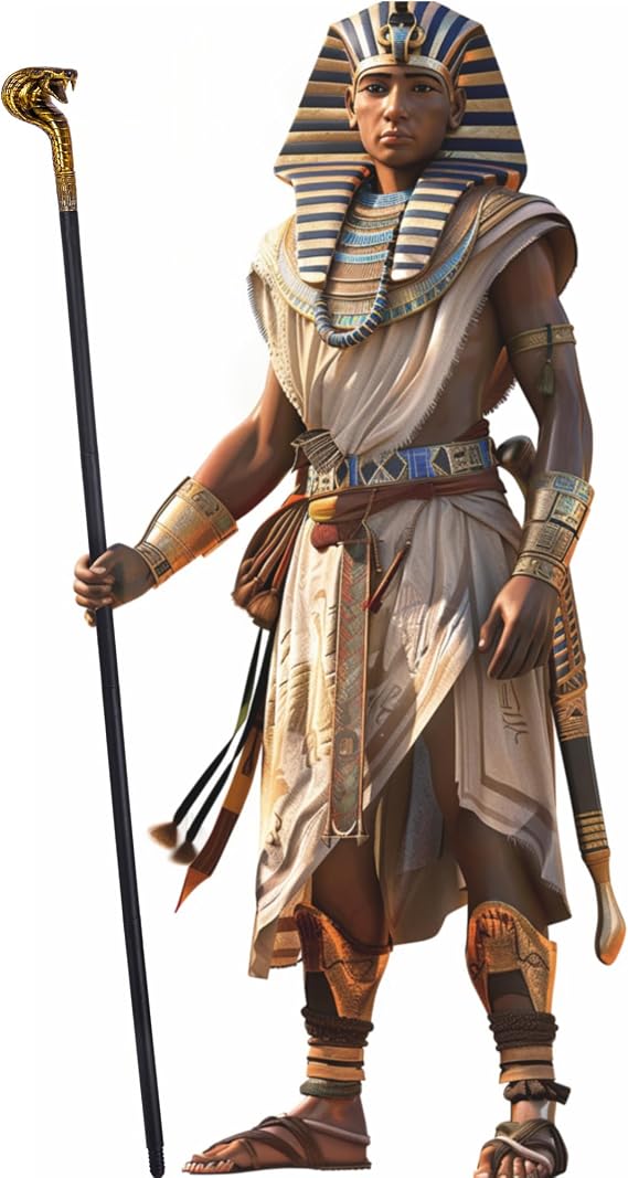 Spooktacular Creations Halloween Walking Cane, Egyptian Snake Staff for Mystical Pharaoh Ancient Themed Dress Up Party