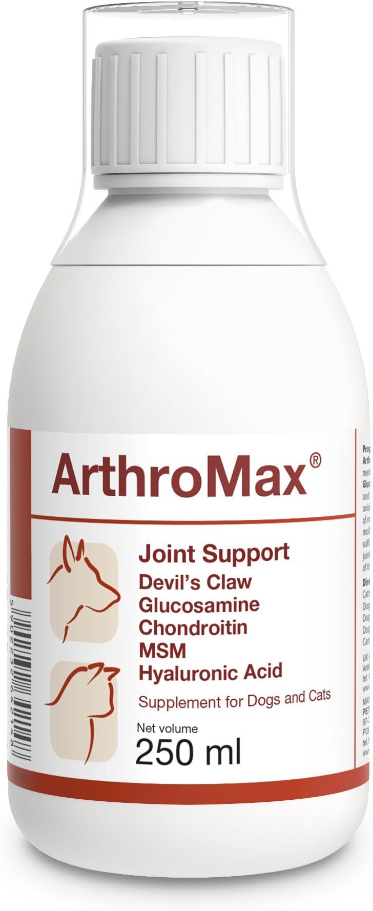 PETS Dolfos ArthroMax 250ml liquid Joint Supplement for Cats and Dogs Glucosamine Condroitin Devil's Claw MSM