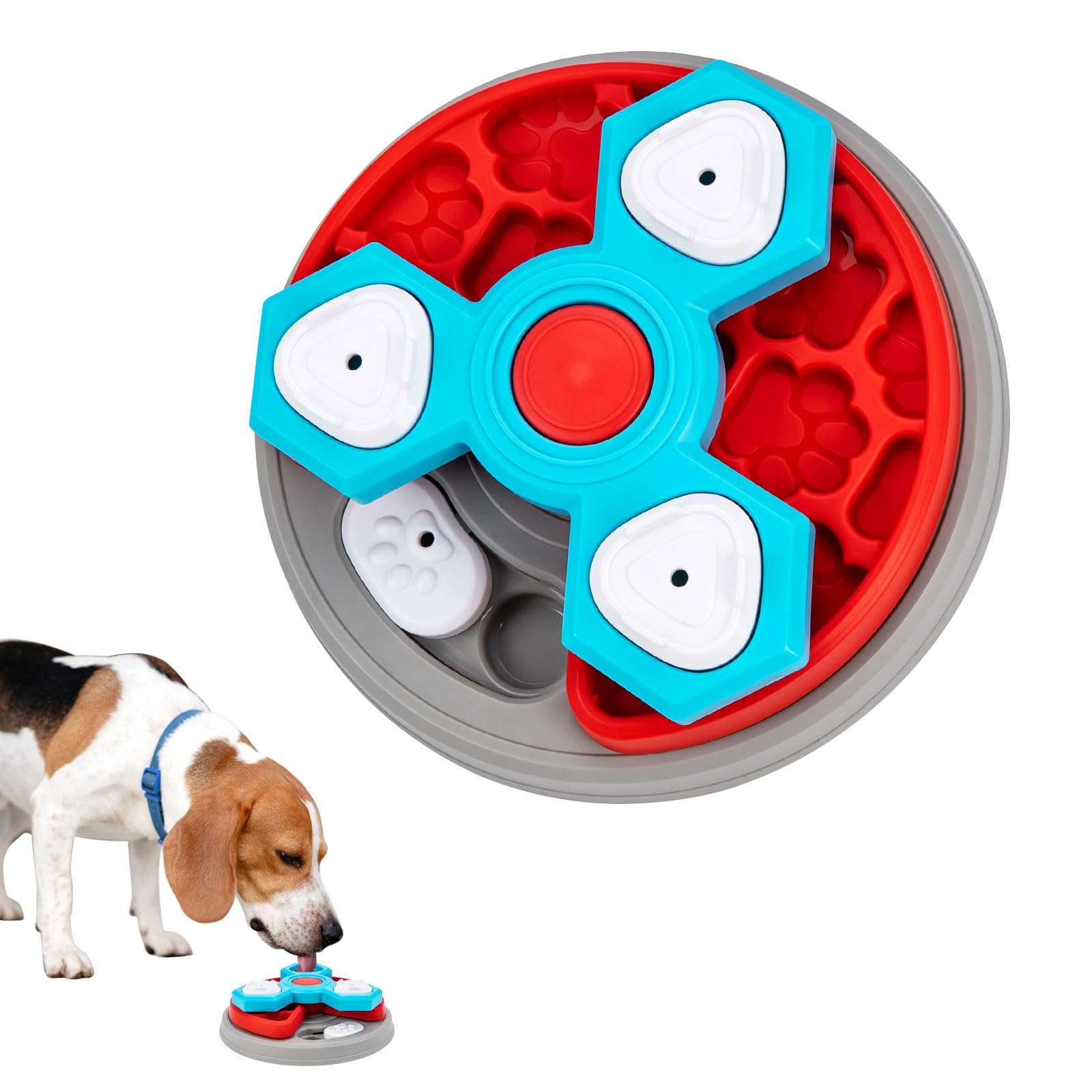 Distributeur nourriture interactif chien avec fond antidérapant repas