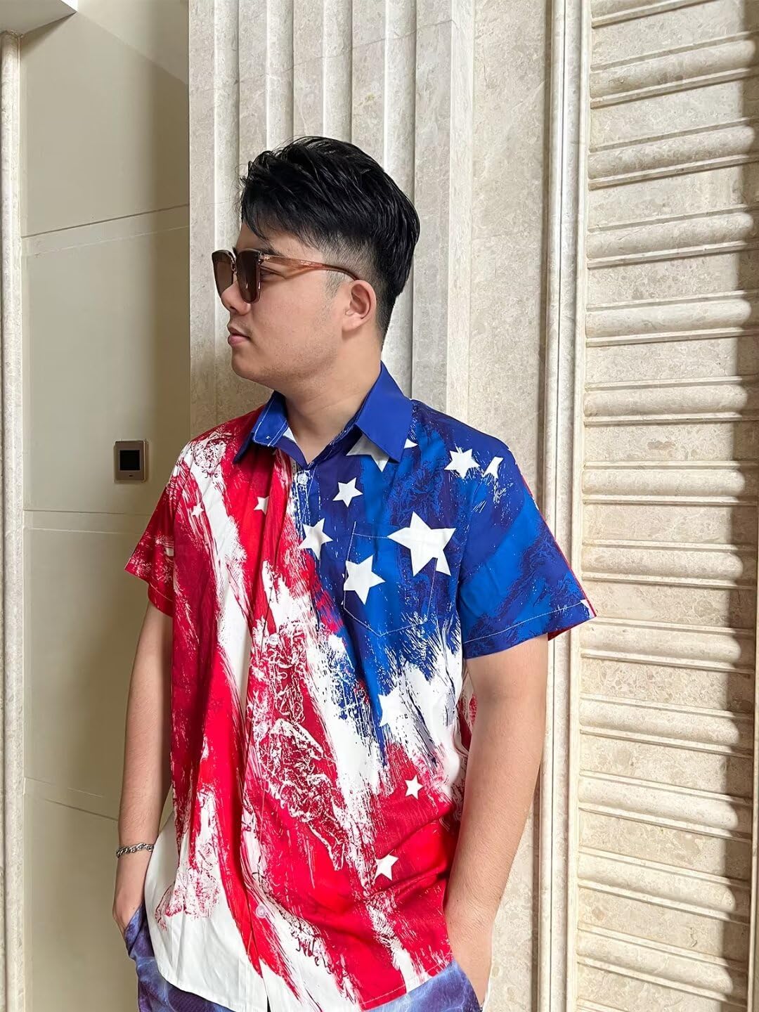 Bowling Shirts for Men Print Short Sleeve Regular Fit Hawaiian Casual Button Down Beach Shirts - Image 2