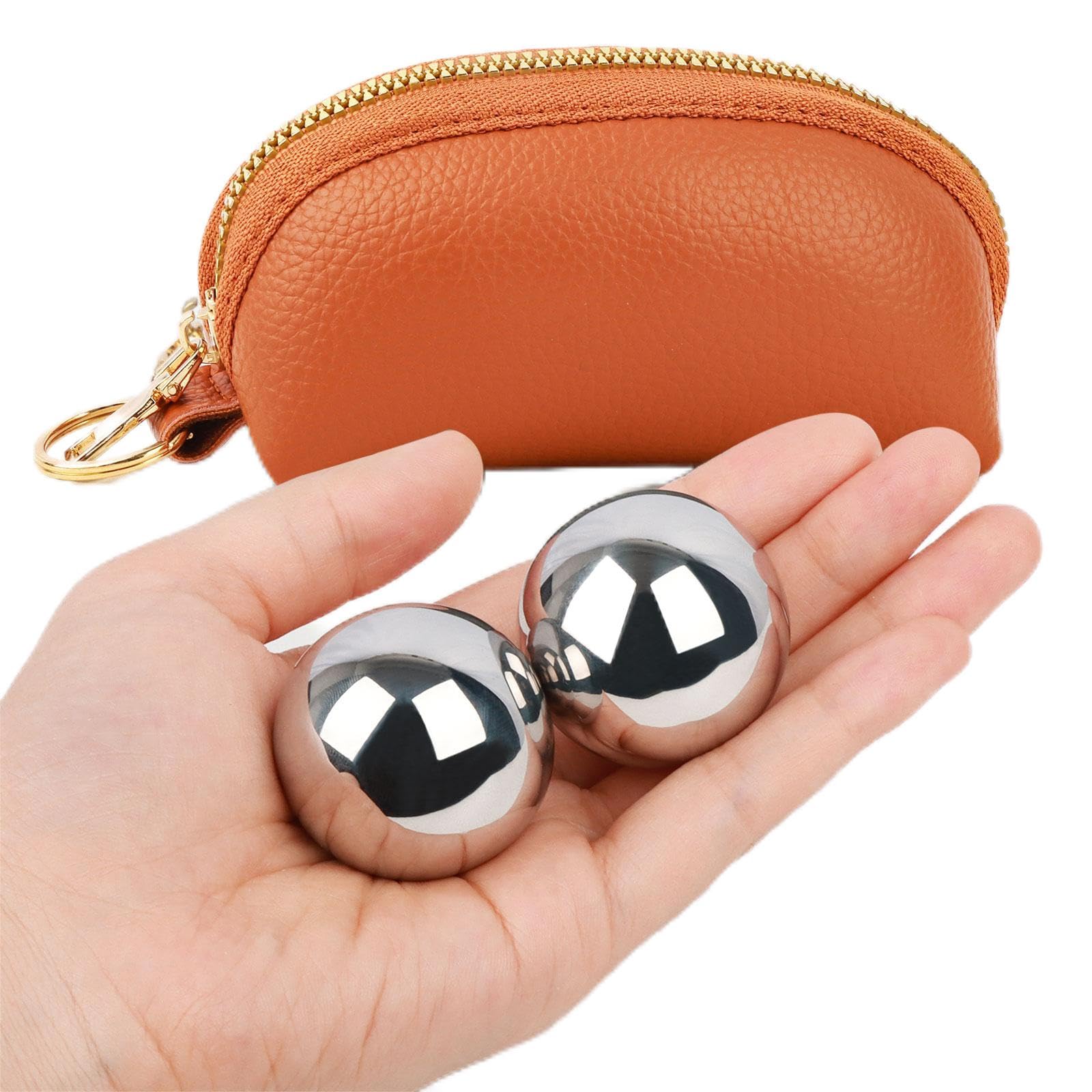 SDEMYI 1.5-inch Baoding Balls with Chime: Stainless Steel Baoding Balls, Hand Massage, Meditation Balls — Suitable for Home/Office Exercise, Stress