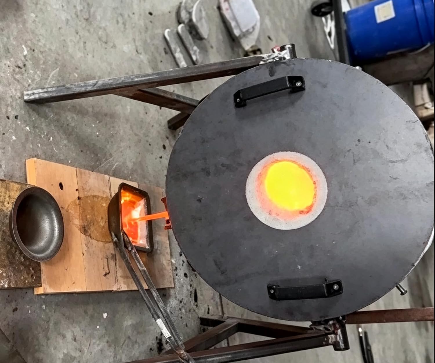 40KG Tilting Propane Smelting Furnace Kit with Wheels