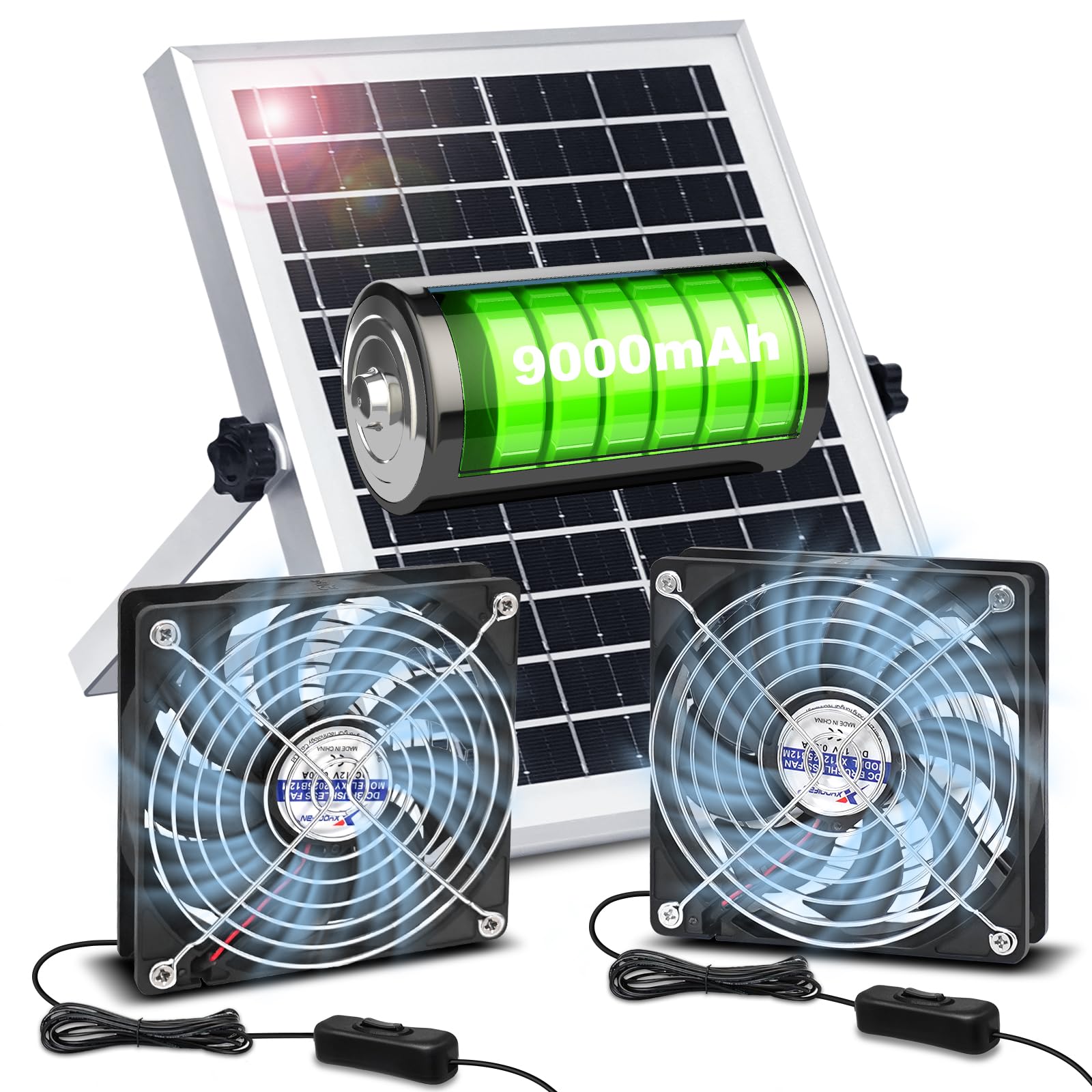 20w Solar Solar Powered Window Fan Waterproof Solar Powered Fan