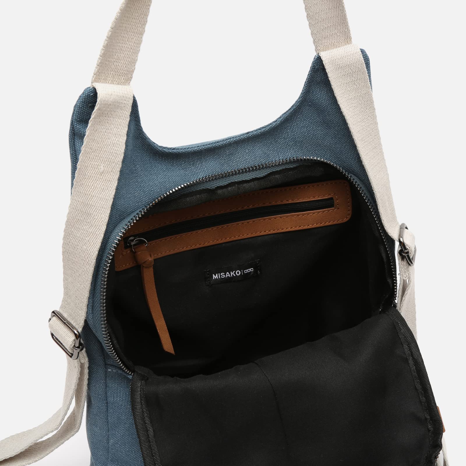 MISAKO Arame mochila antirrobo Mujer - Arame Azul 36 X 33 X 16 cm
