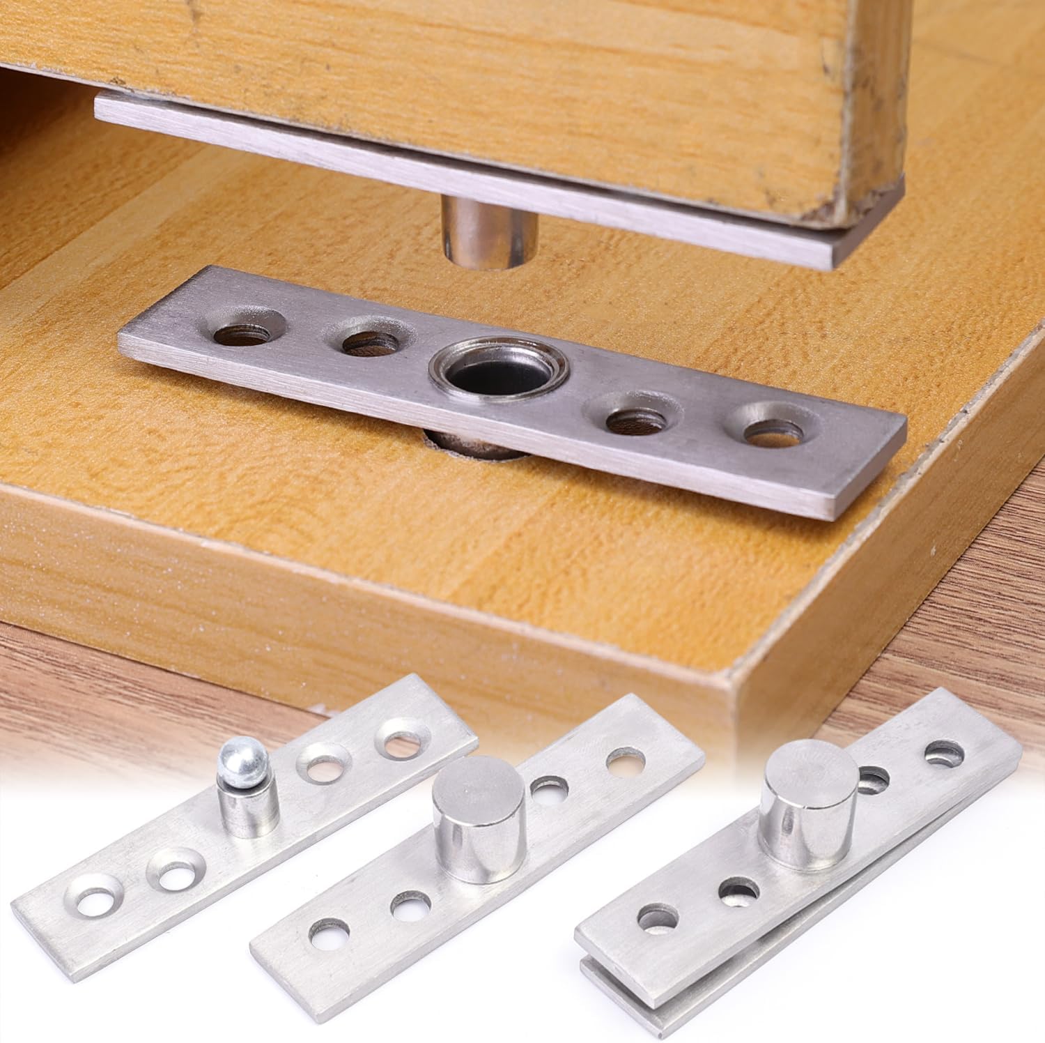 1 Piece Stainless Steel Door Pivot Hinge Central Offset-Axes Doors Rotating Hinges Household Hardware Accessories