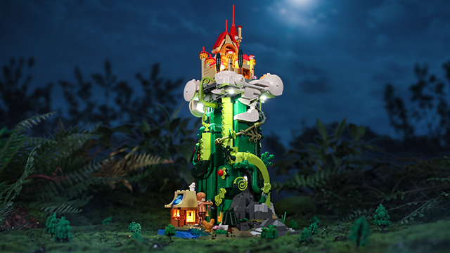 FUNWHOLE Lighting Building Bricks Set - Jack and The Beanstalk