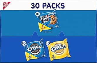 Nabisco Sweet Treats Cookie Variety Pack OREO, OREO Golden & CHIPS AHOY!, 30 Snack Packs (2 Cookies Per Pack)