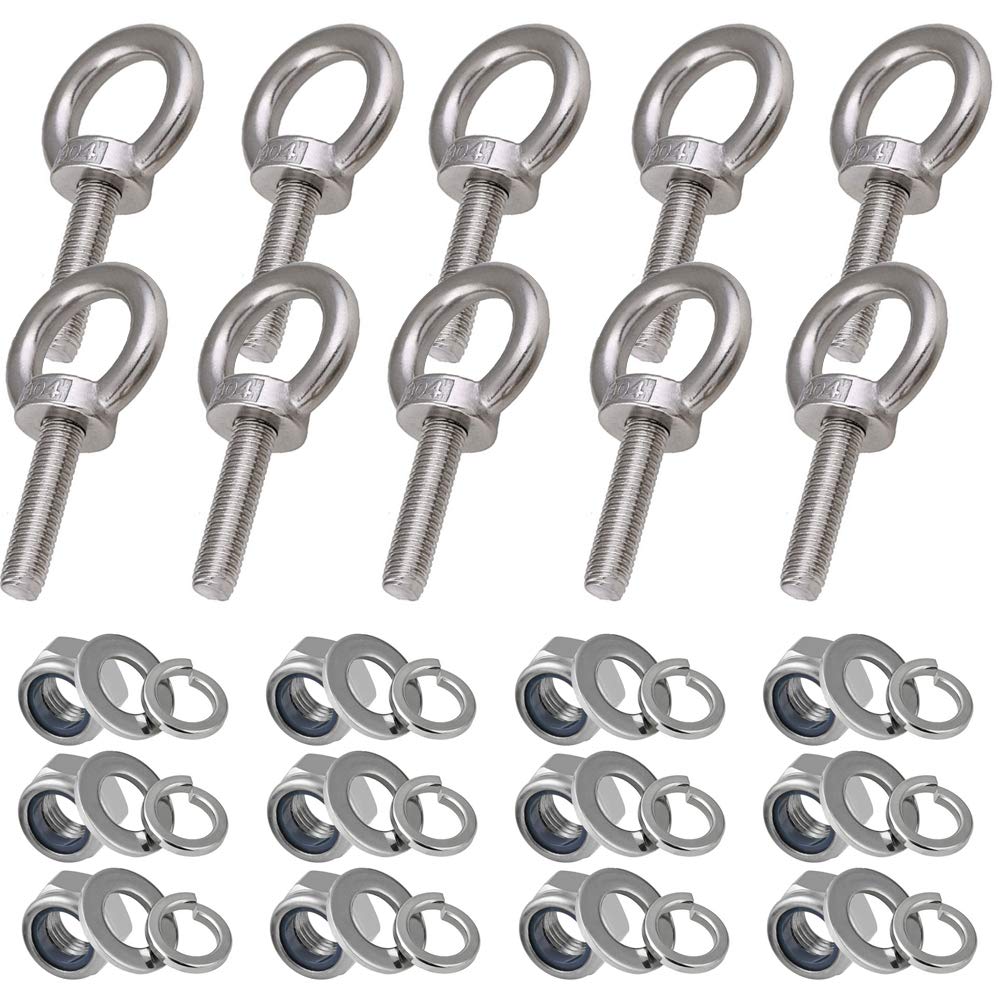 Set Bulloni Oculari M6 In Acciaio Inox 304 - 36 Pezzi Con Dadi E Rondelle - Per Sollevamento E Fissaggio - Foto 10