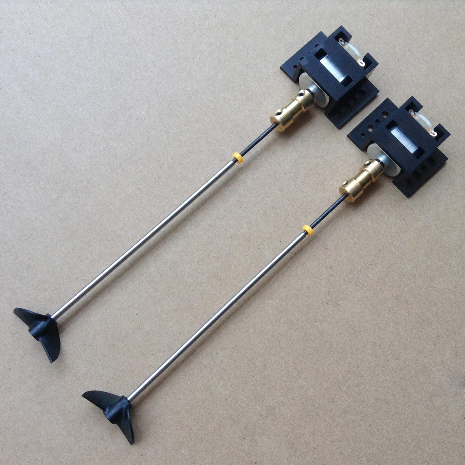 Kit Double Moteur 130 Pour Bateau RC – Sièges Moteur, Hélices, Arbres 15 Cm – Tension 3-6V, Pour Modèles < 30 Cm