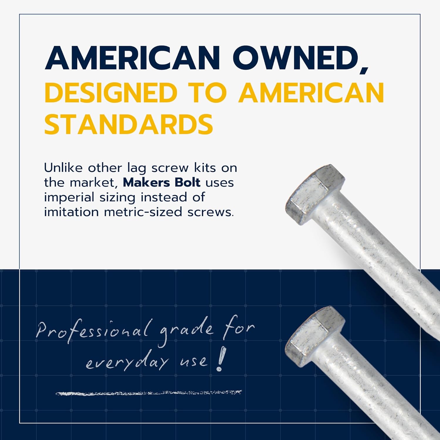1/2 x 8 (25 Pack) Lag Screw Kit, 25 Screws and 25 washers, Hot Dip Galvanized, Meets ASME B18.2.1 Industrial/Commercial Grade by Makers Bolt