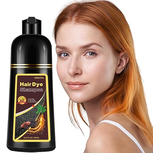 Champú de color marrón rubio natural de 16.9 fl oz, champú de tinte de cabello 3 en 1, champú de tinte dorado para hombres y mujeres, colores en