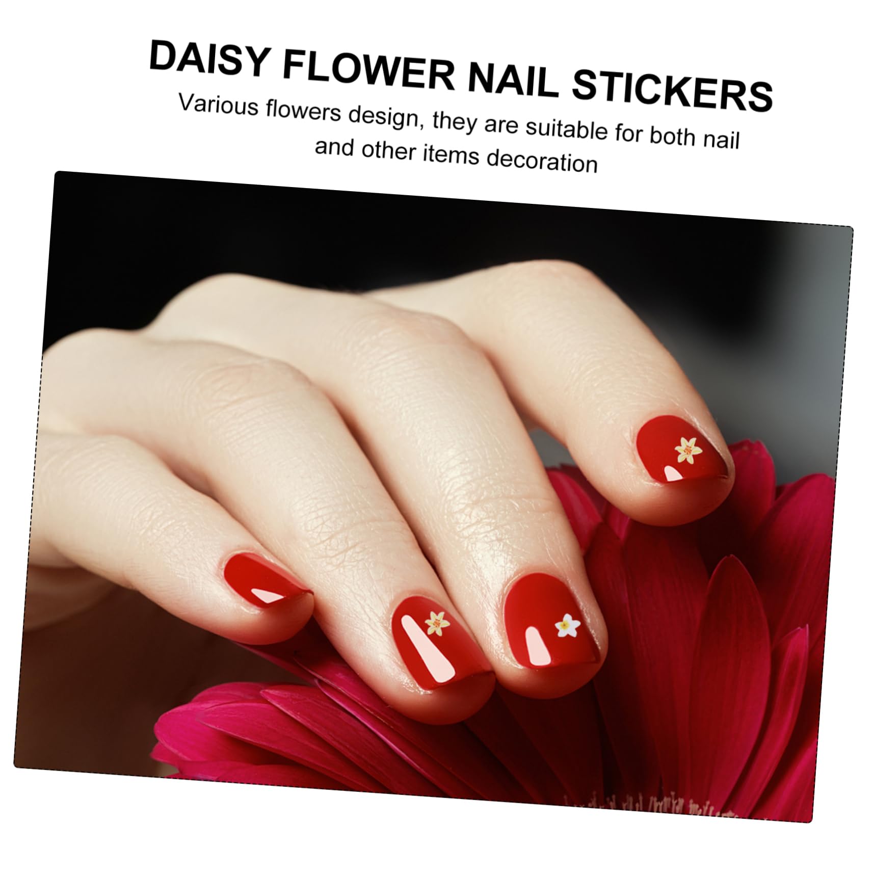 2 Set Decorazioni Per Unghie Legno Margherita Per Nail Art Adesivi Floreali Per Manicure Accessori Per Unghie Decorazioni Uniche 4 Scatole*2