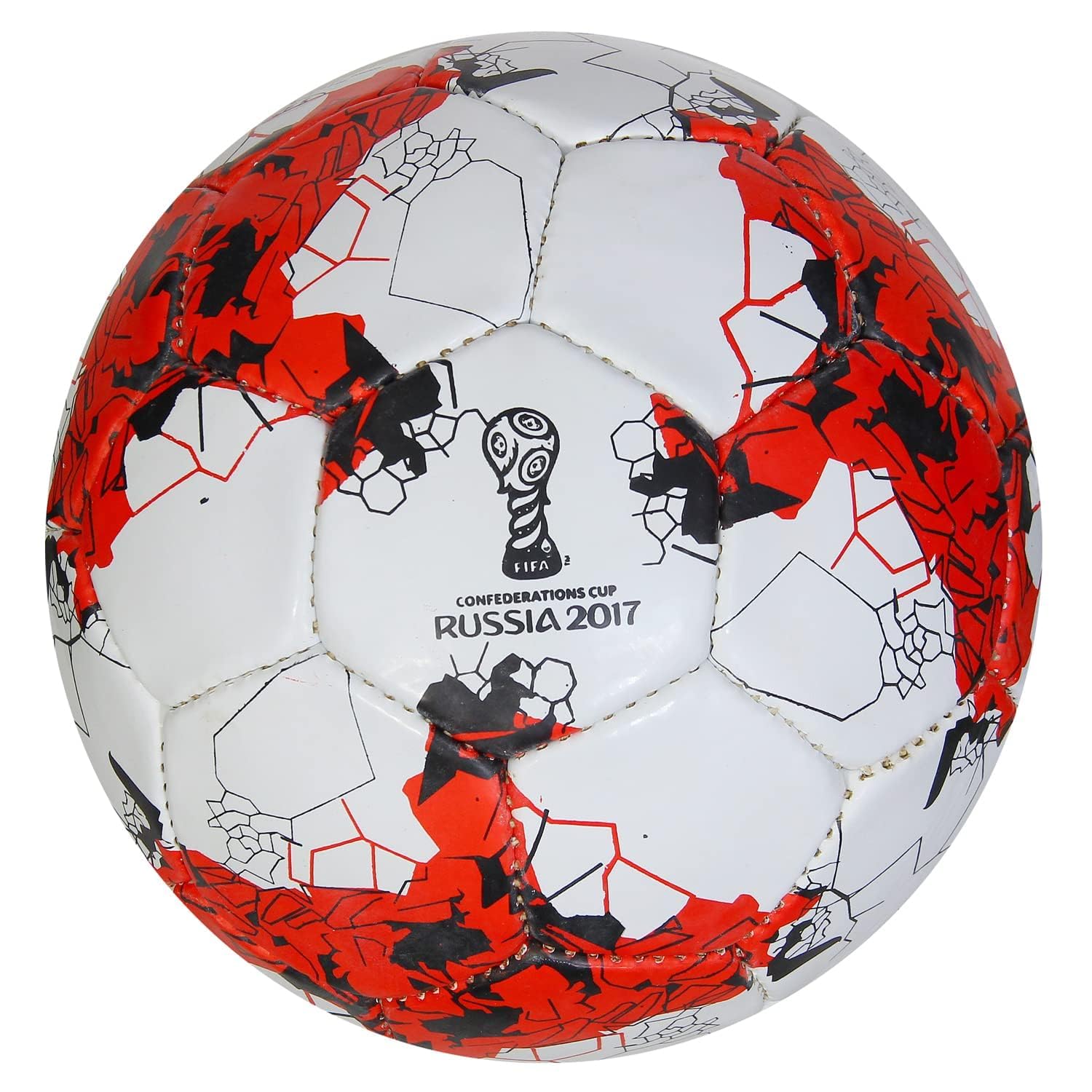 BNKS Football Size 5 | Durable PU Leather Soccer Ball for Training & Matches | Official Size & Weight Football for Outdoor & Indoor Play (Red & White)-image-28