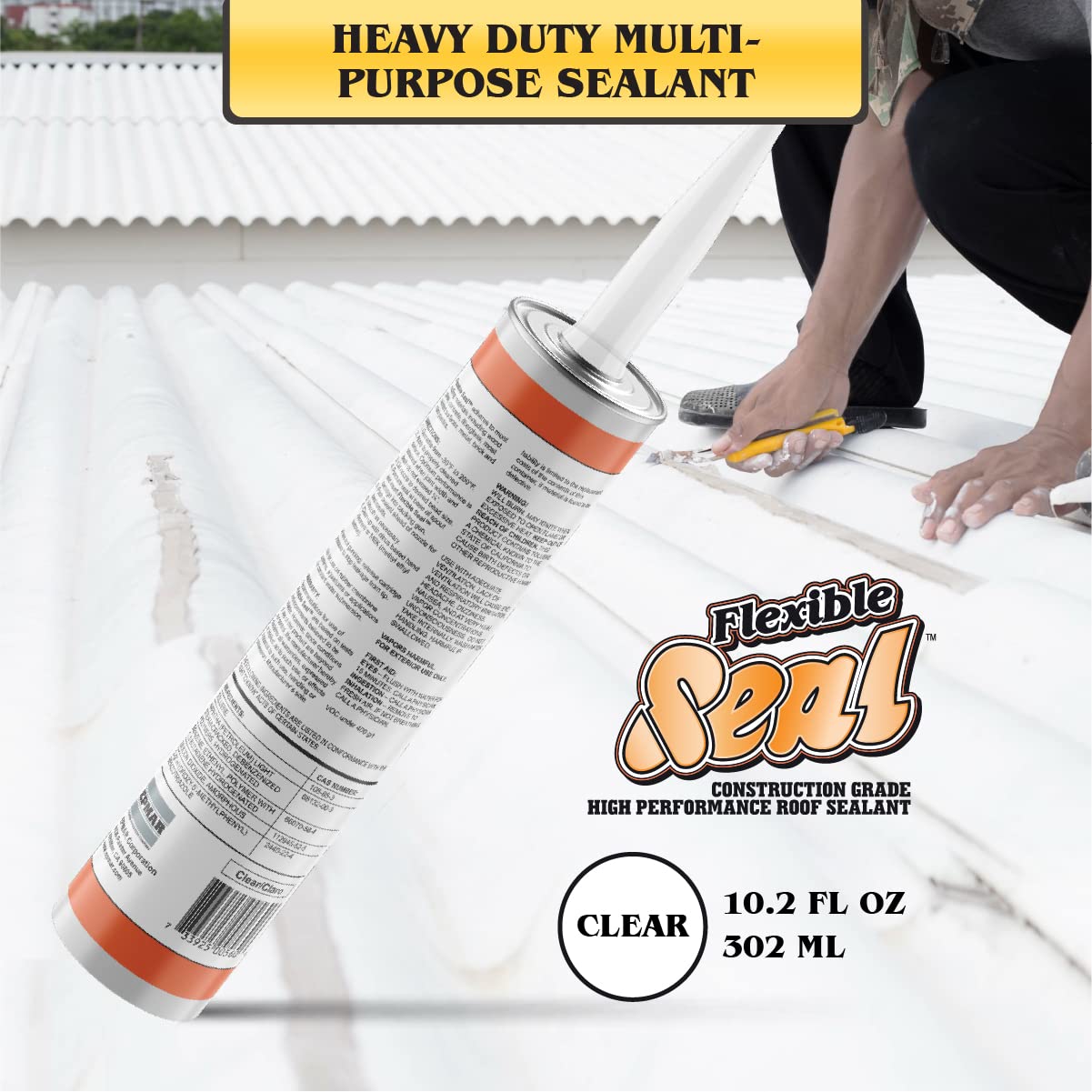 Roofing Sealant - 10.6oz. (Carton of 12 Tubes) (Clear)