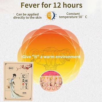 Portable Herbal Heating Patch for Menstrual Discomfort, Moxibustion Heat Therapy Patches for Period, Disposable Warm Patch for Weak & Normal Flow(8 Count)