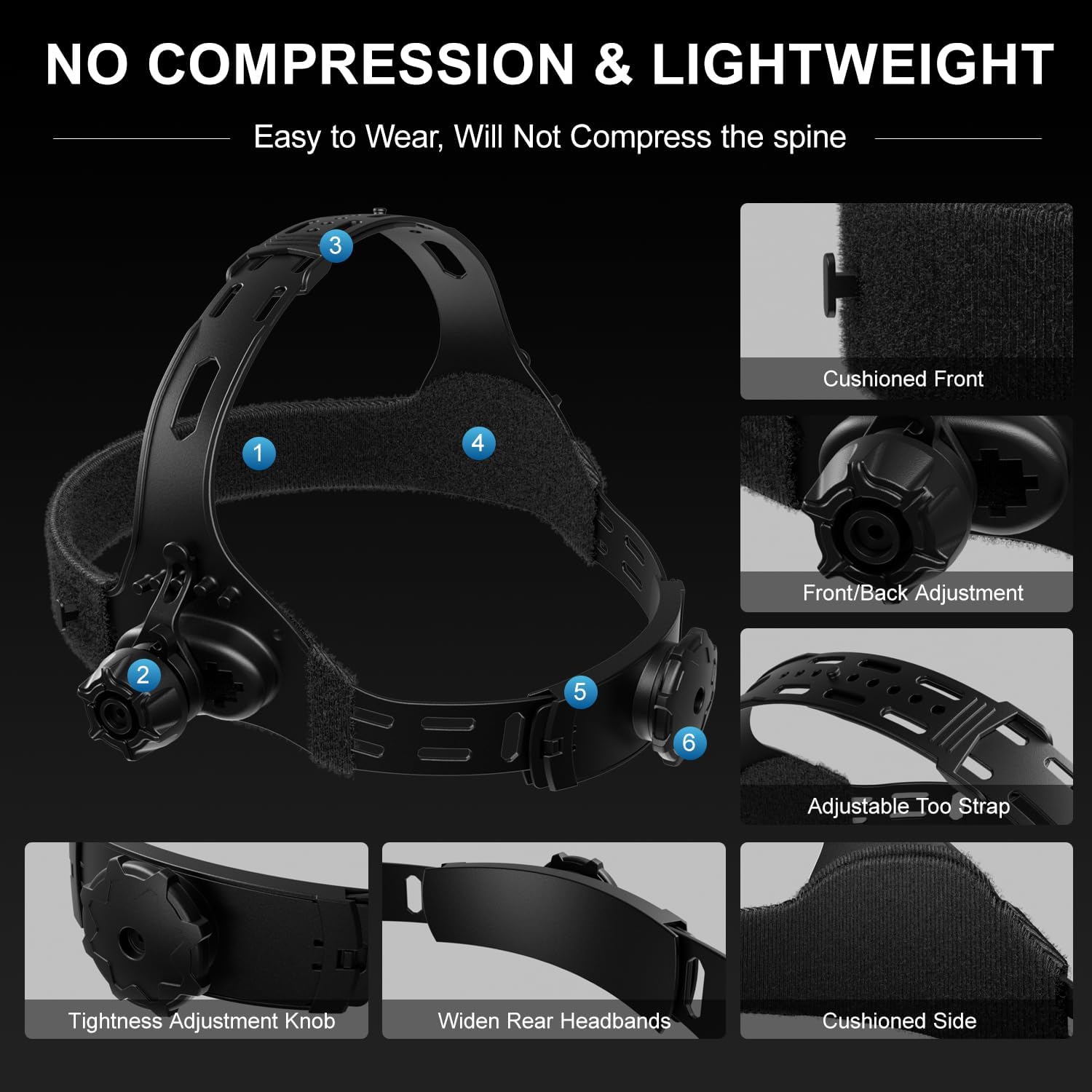 ANDELI Newest Auto Darkening Welding Helmet with Light-INTERNAL DIGITAL FILTER,Rechargeable Battery True Color Welding Hood, Wide Shade 3/5-9/9-13 for Weld CUT GRIND LOCK