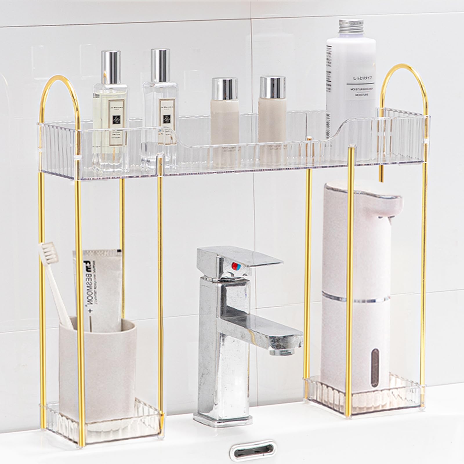 Bathroom Counter Organizer Cosmetics Skincare Shelf Organizer Bathroom ...
