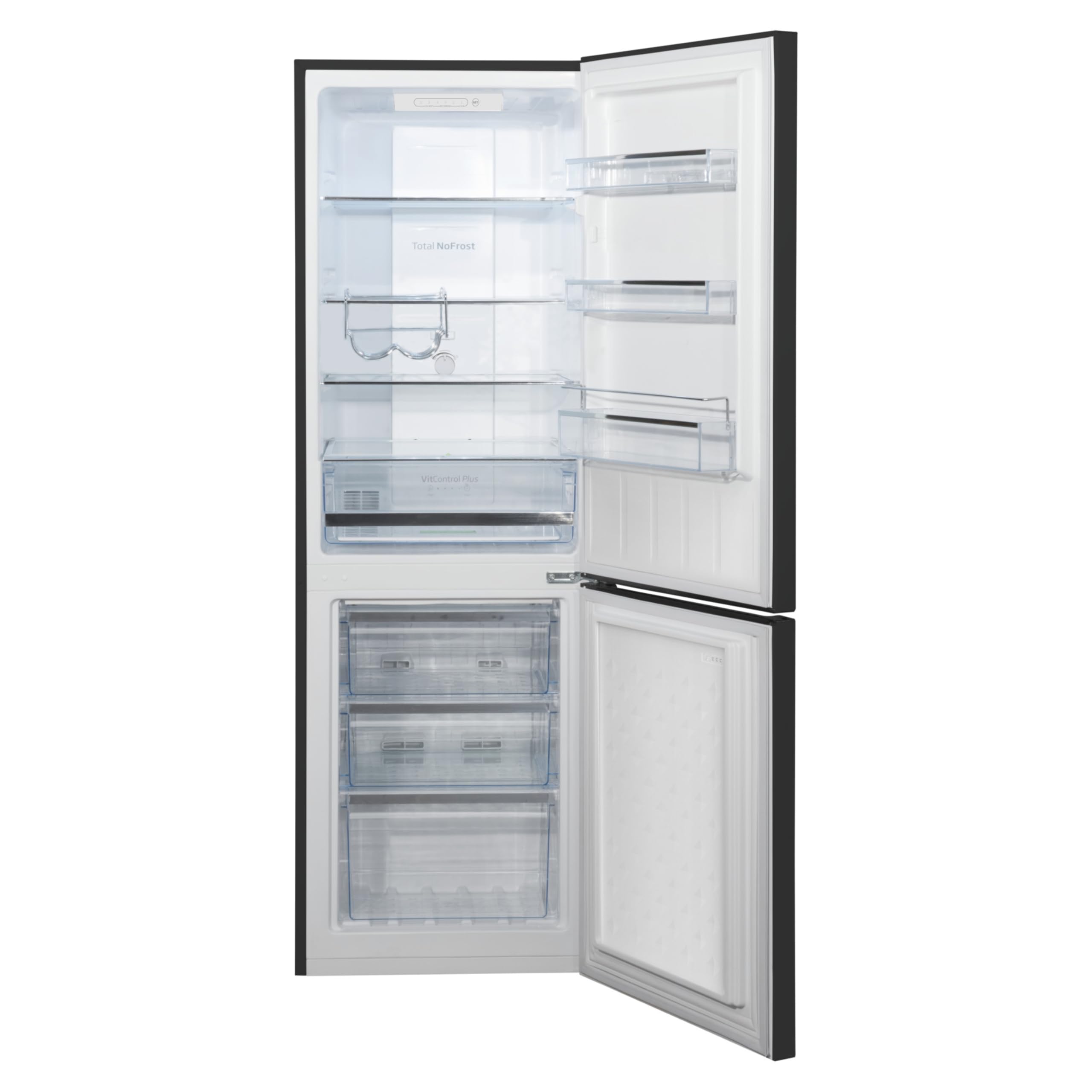 Amica Kühl-Gefrierkombination 231 L 170x54x59,1 cm Total NoFrost AKG 3875 S | 161 L Kühlteil, 70 L Gefrierteil, VitControlPlus, Superkühlfunktion, Supergefrierfunktion, Tür-Offen-Alarm, LED Beleuchtung