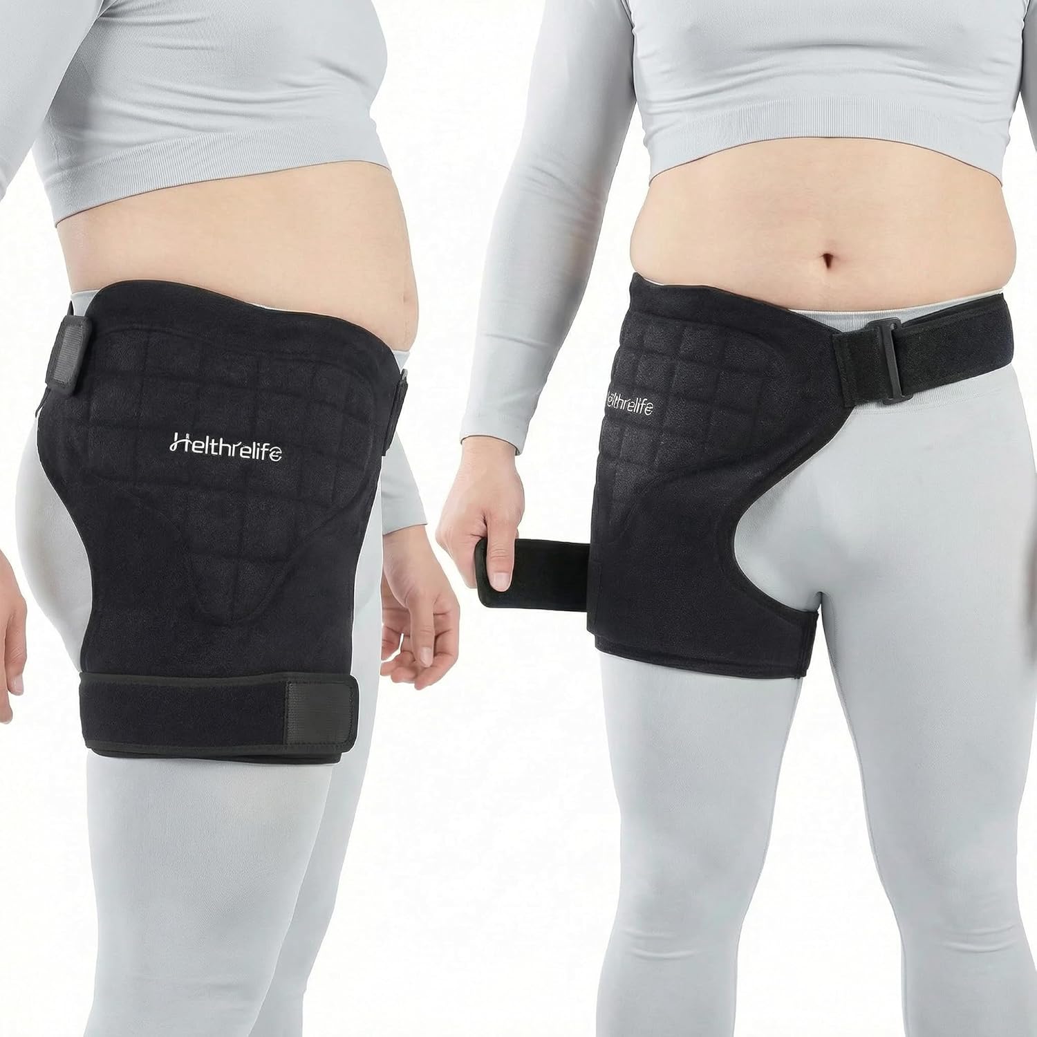 3D Hip Ice Pack Wrap After Surgery with 2-Layer Cooling Gel, Ice Pack for Hip Replacement Surgery with Evenly 45-Min Cold Therapy for Sciatica, Fracture, Cold Compress Hip Brace Physical Recovery