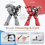 Nicpro 16 PCS Small Detail Paint Brush Set, Professional Miniature Painting Kit Fine Detail Brushes for Watercolor Oil Acrylic, Craft, Models, Rock Painting, Paint by Number- Come with Holder & Bag