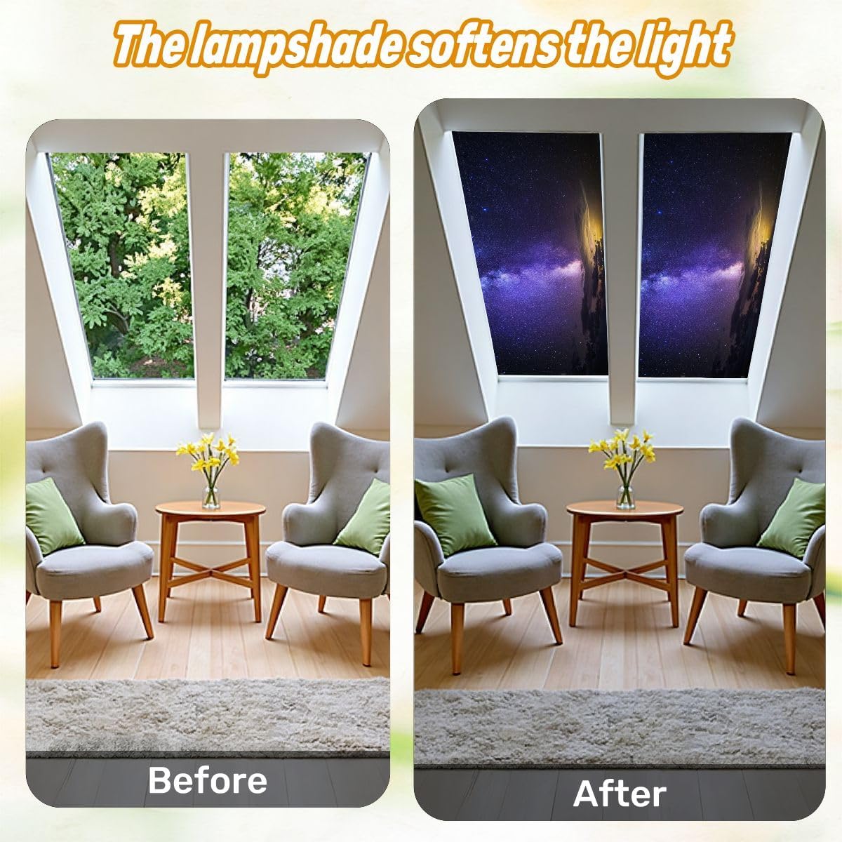 Fluorescent Light Covers for Ceiling Lights Great Ocean Road Night Milky Way View Easy to Install Magnetic Light Filter for Classroom Office Hospitals School Home Decor