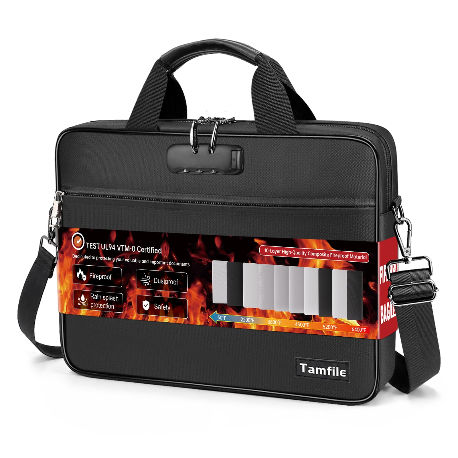 Amazon.com: Tamfile Laptop Bag, 14 inch Fireproof Messenger Bag