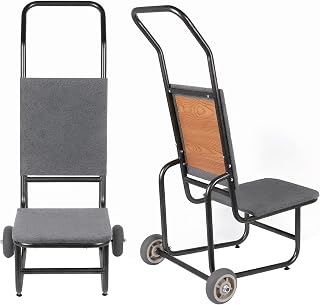 Generic Steel Dolly Skid-Resistant Rubber Wheels Banquet Chair Storage Cart Weight Capacity for Transport Party Event Rental Furniture