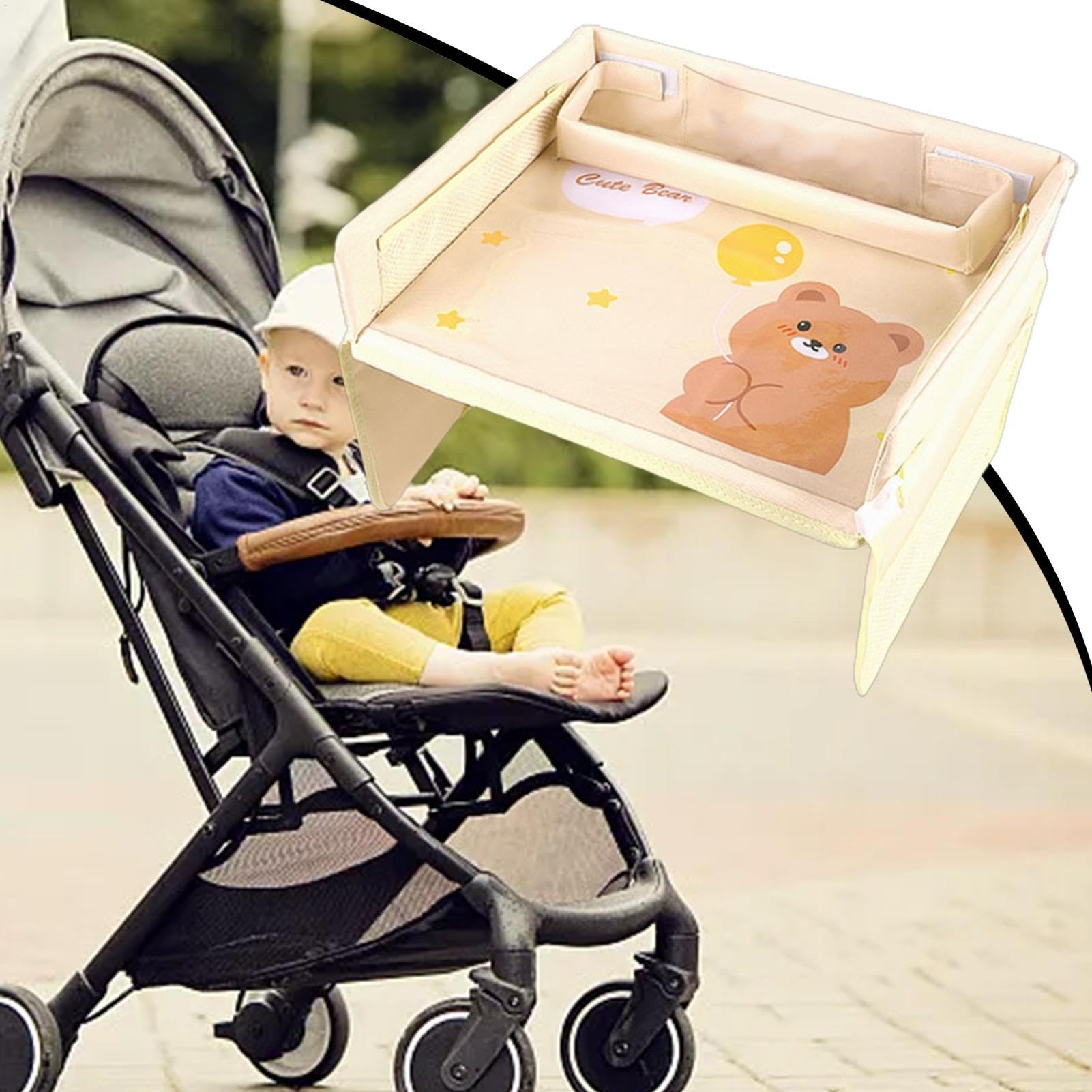 Bandeja de regazo para asiento de coche para niños, bandeja de