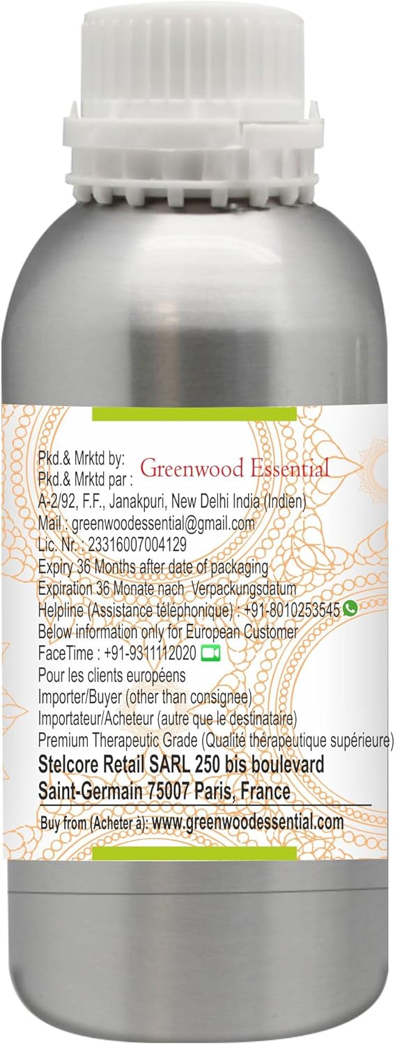 Greenwood Essential Pure Bay Essential Oil (Pimenta racemosa) Steam Distilled 630ml (21.3 oz)