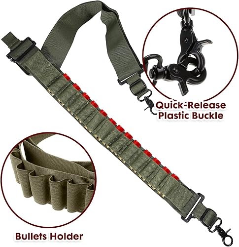 Miniatura 4 de Rifle Escopeta Cinturón de Hombro Shell Sling Munición Revista Bolsa