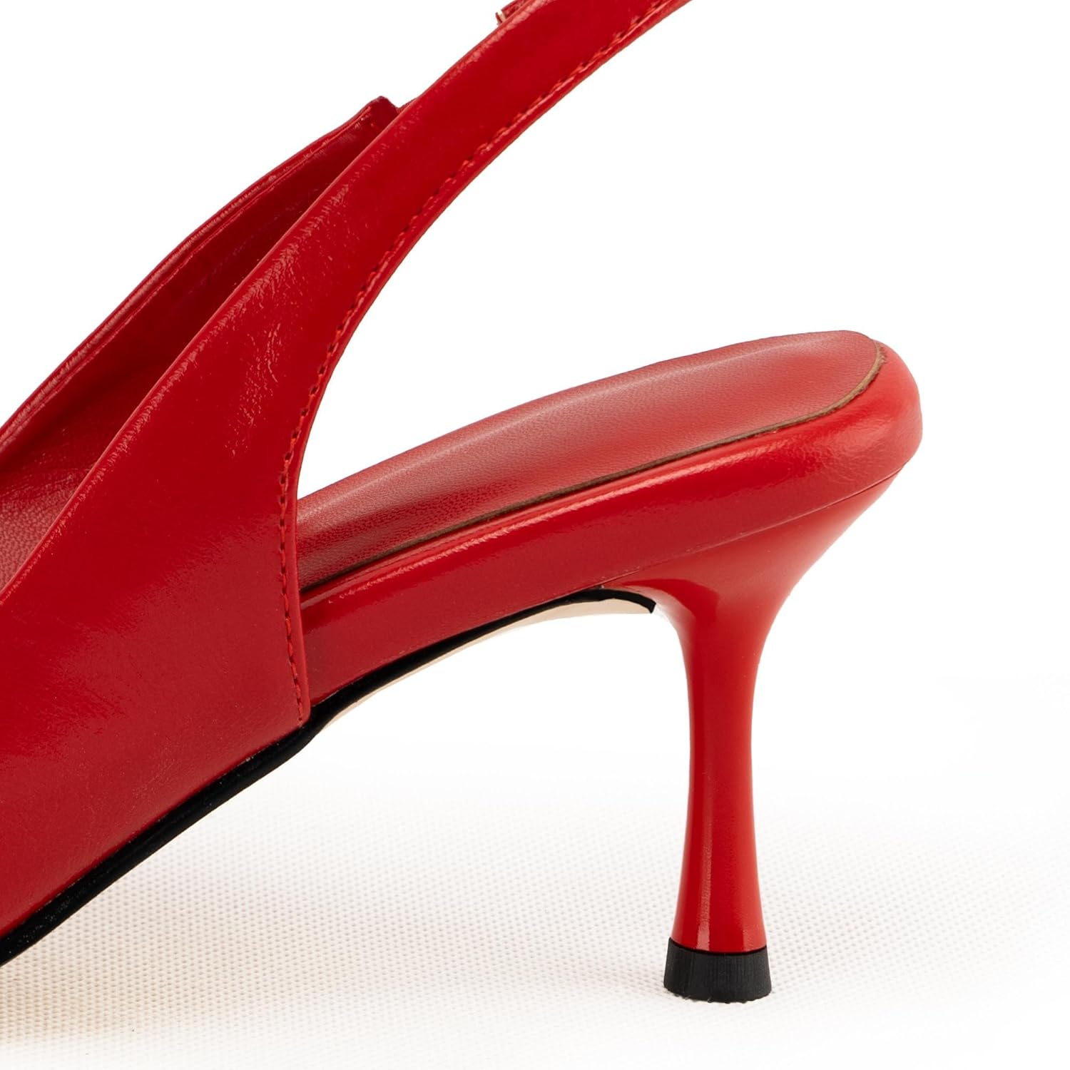 DREAMCIA Women's Pumps Slingback Heels Pointed Toe Sling Back Kitten Heels Women Metallic Slingback Pumps Bride Dresses Wedding Shoes - Image 5