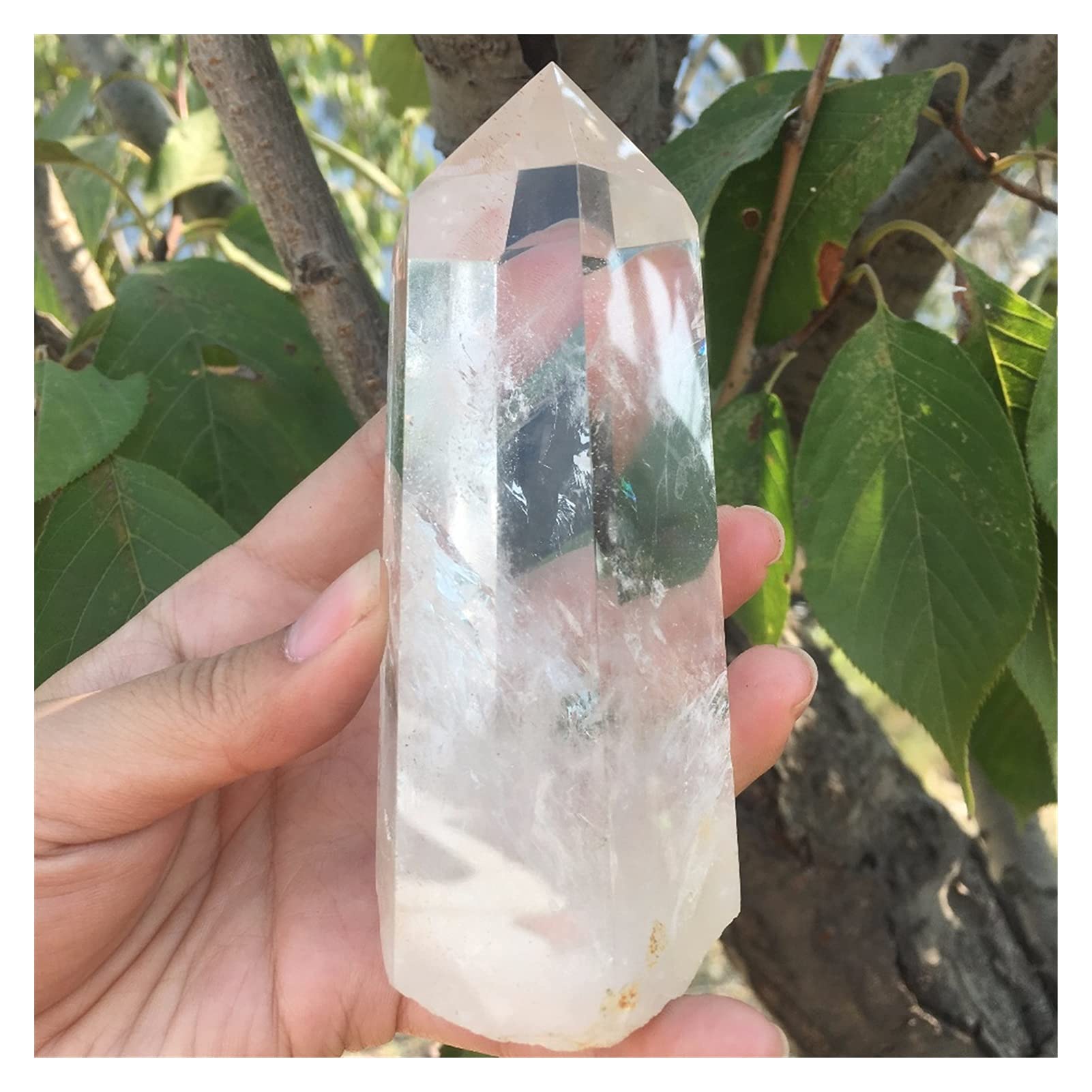 Cristal Natural en Bruto, 280g, semilla Grande Transparente, Cuarzo, Punta Natural, Cristal Duro