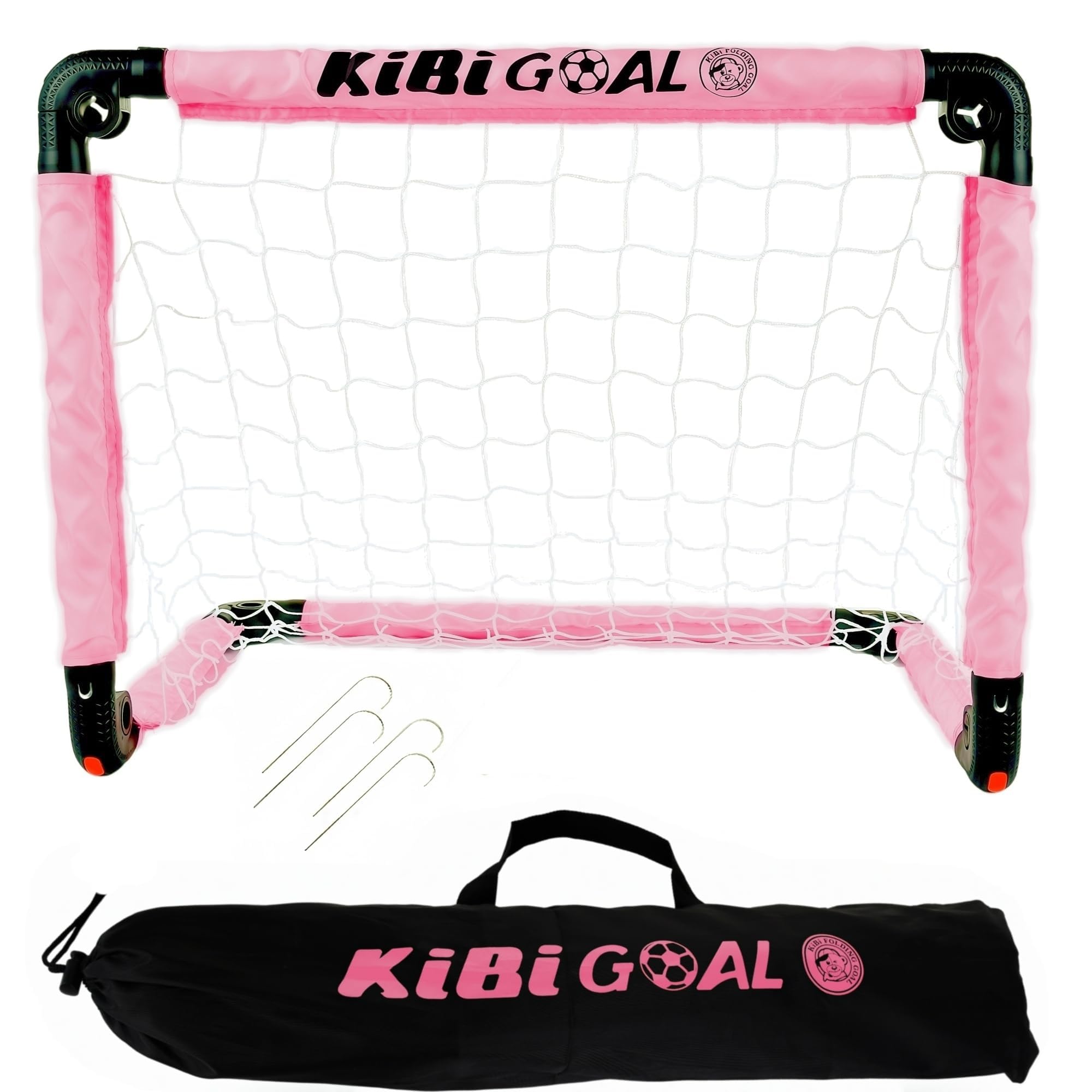 Portería de fútbol para niños pequeños, tamaño pequeño, plegable, para jardín, interior y exterior, 60 x 45 cm, color rosa, regalo de juguete para niña