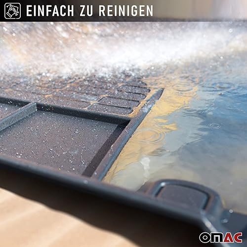 Miniatura 8 de OMAC Alfombrillas de piso prémium para Mini Cooper S 2014-2020 3D juego de forros de automóvil negro, delantero y asiento de segunda fila, goma,