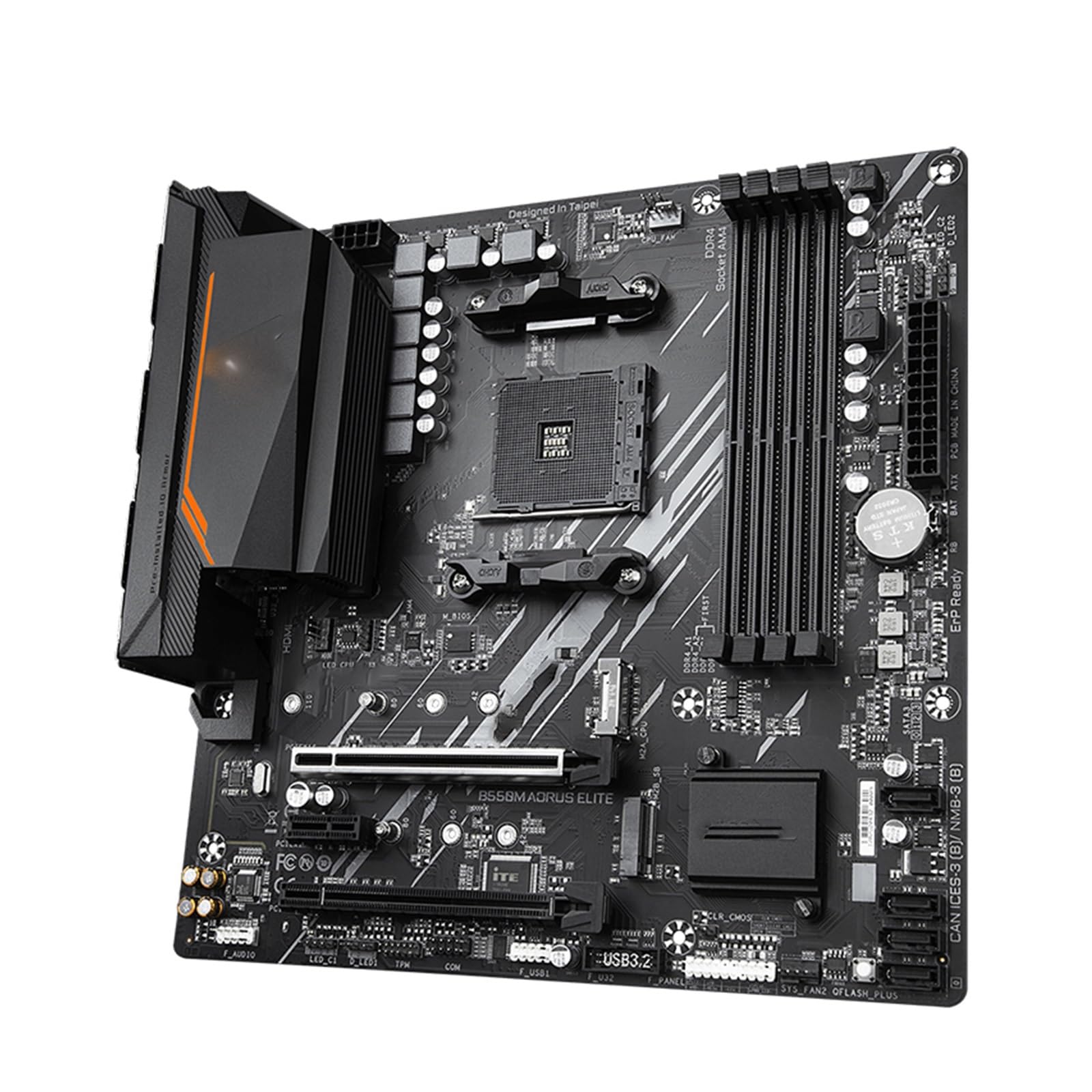 Motherboard Placa Base Fit For GIGABYTE B550M AORUS Elite Micro-ATX Socket AM4 for CPU Ryzen Serie 5000, 4000 y 3000, Doble Canal DDR4 SATA3 M.2
